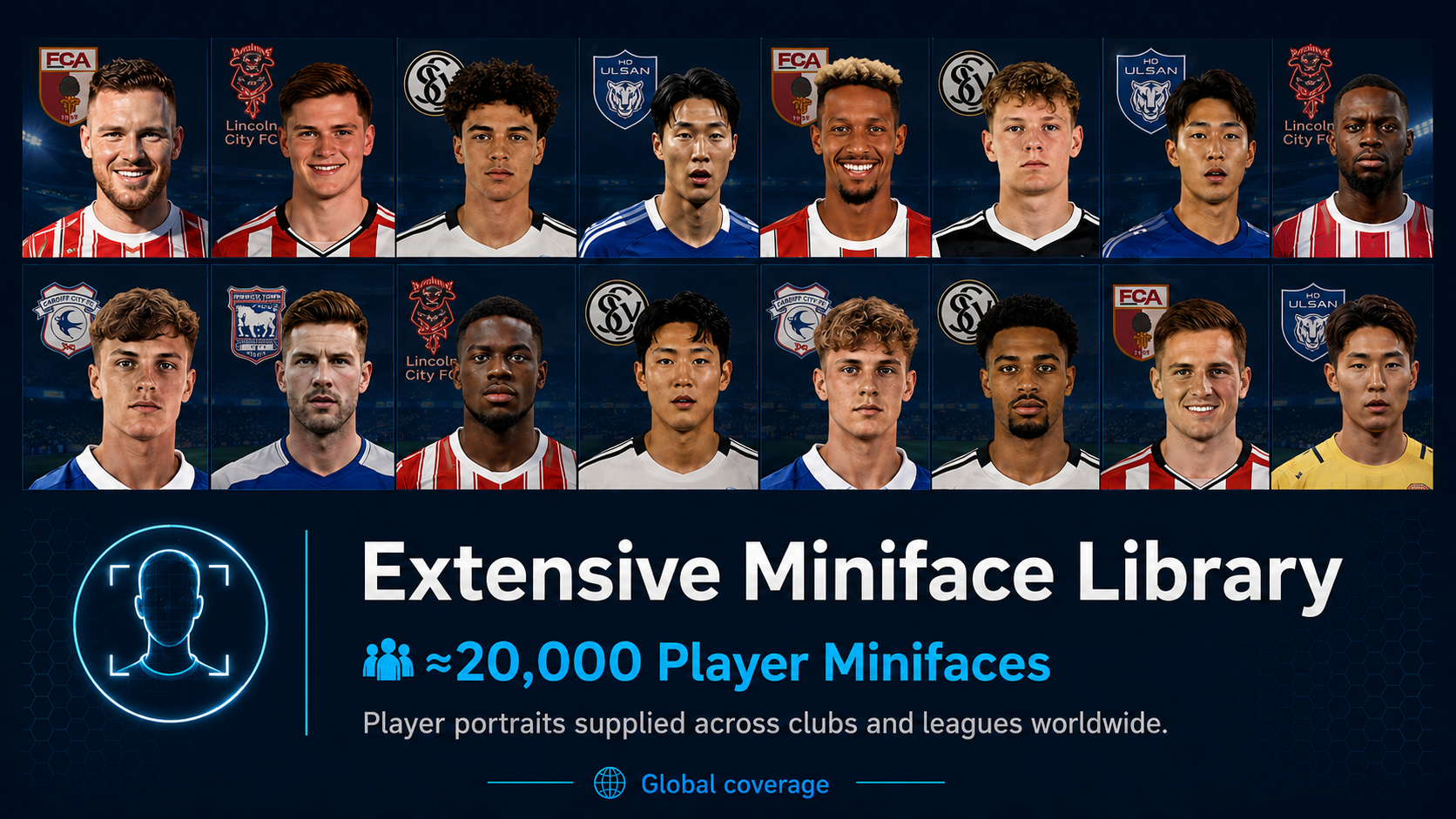 Extensive miniface library