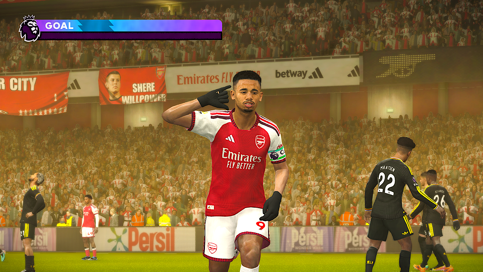 PES 2017 goal celebration shown through Superloader warm dynamic haze